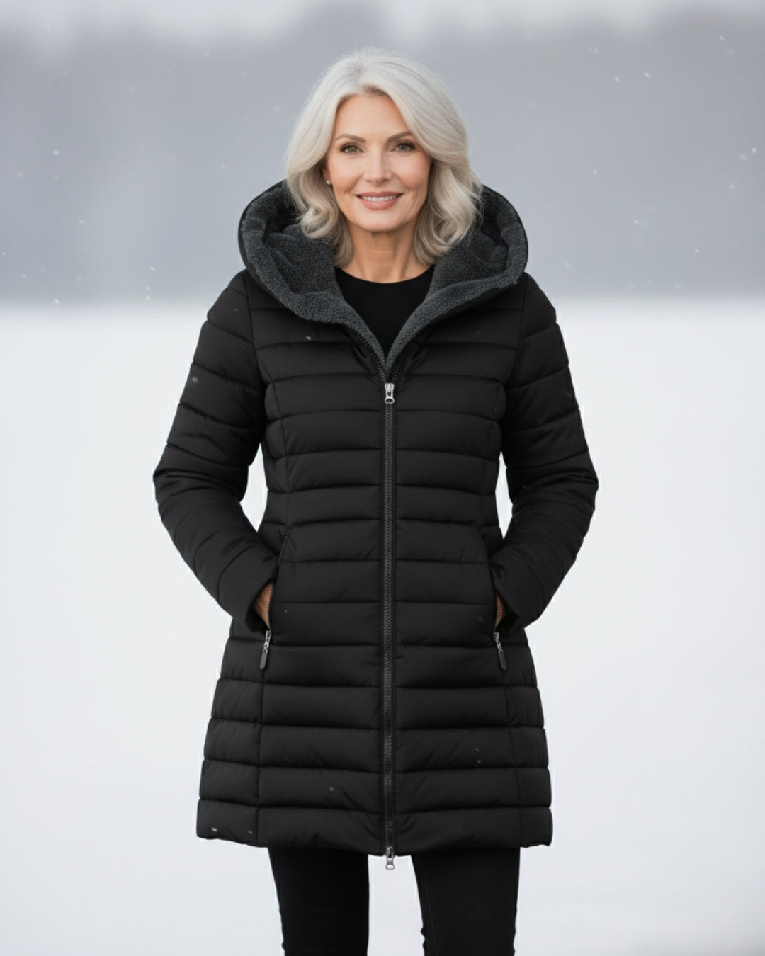 Elena – Gefütterte Winterjacke mit Kapuze