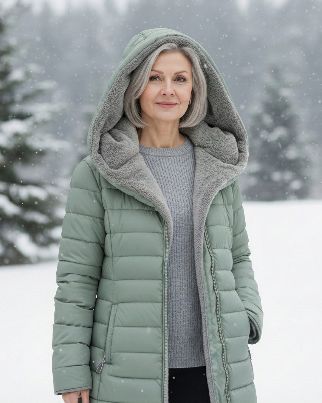 Elena – Gefütterte Winterjacke mit Kapuze