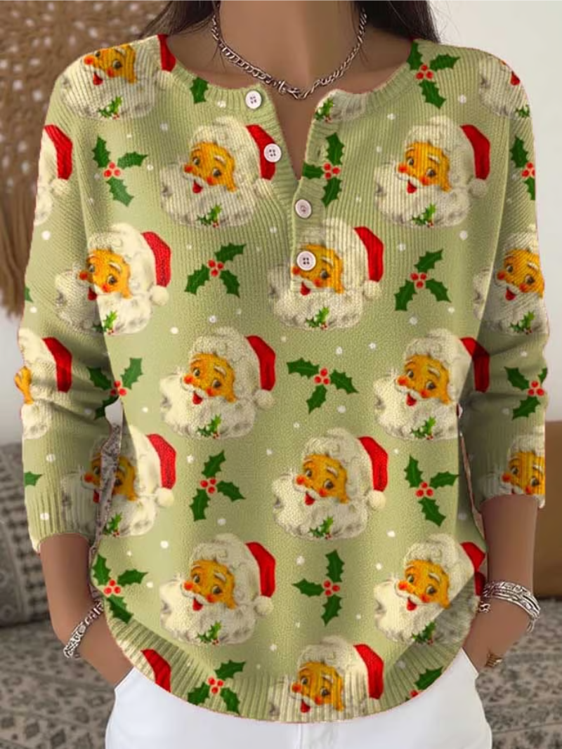 Mary – Christmas sweater with Santa print