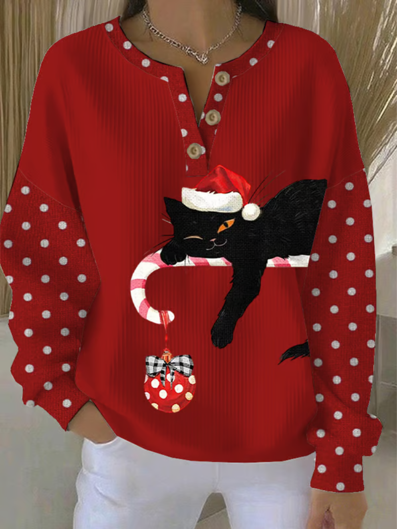 Mila - Christmas sweater with cat