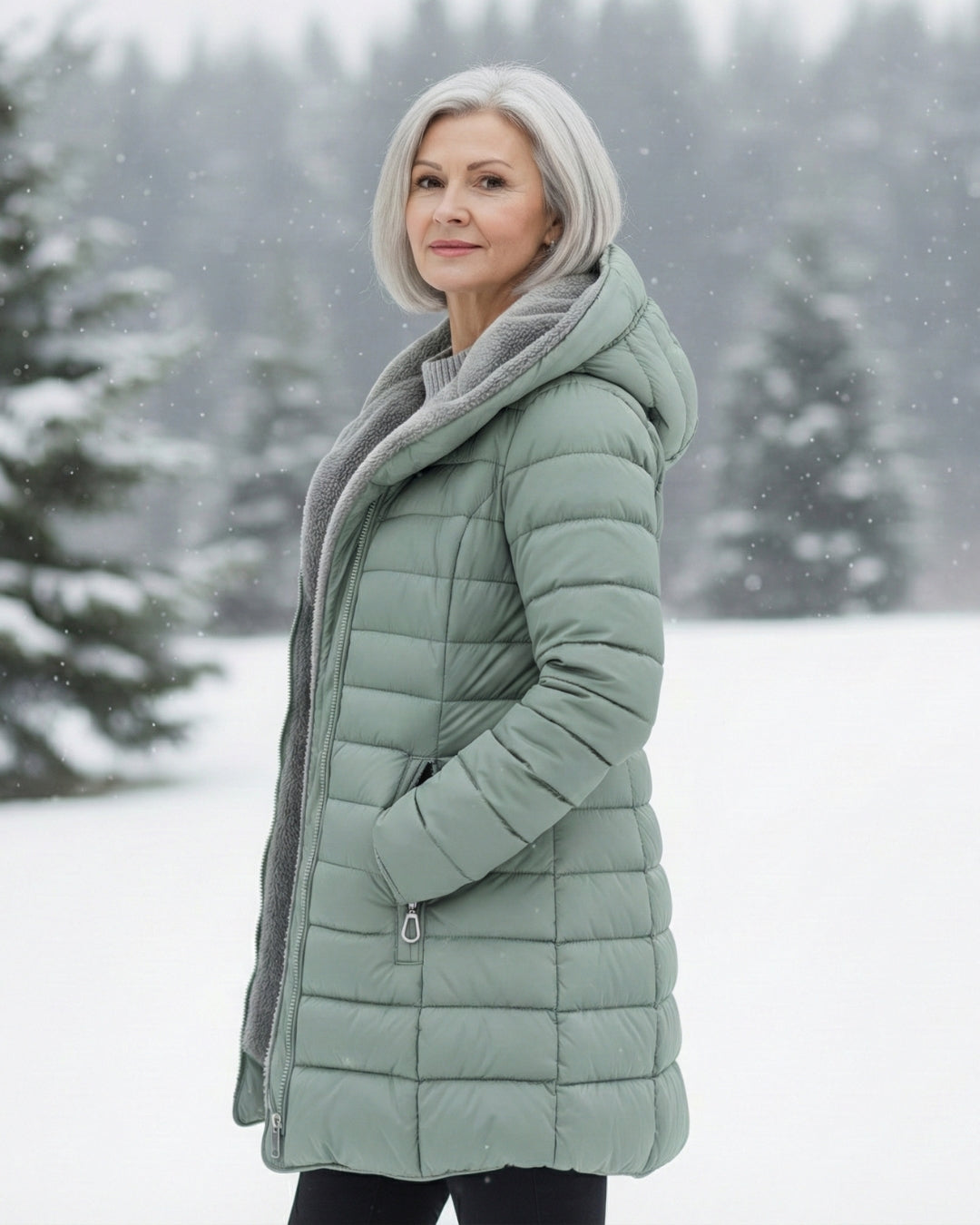 Elena – Gefütterte Winterjacke mit Kapuze
