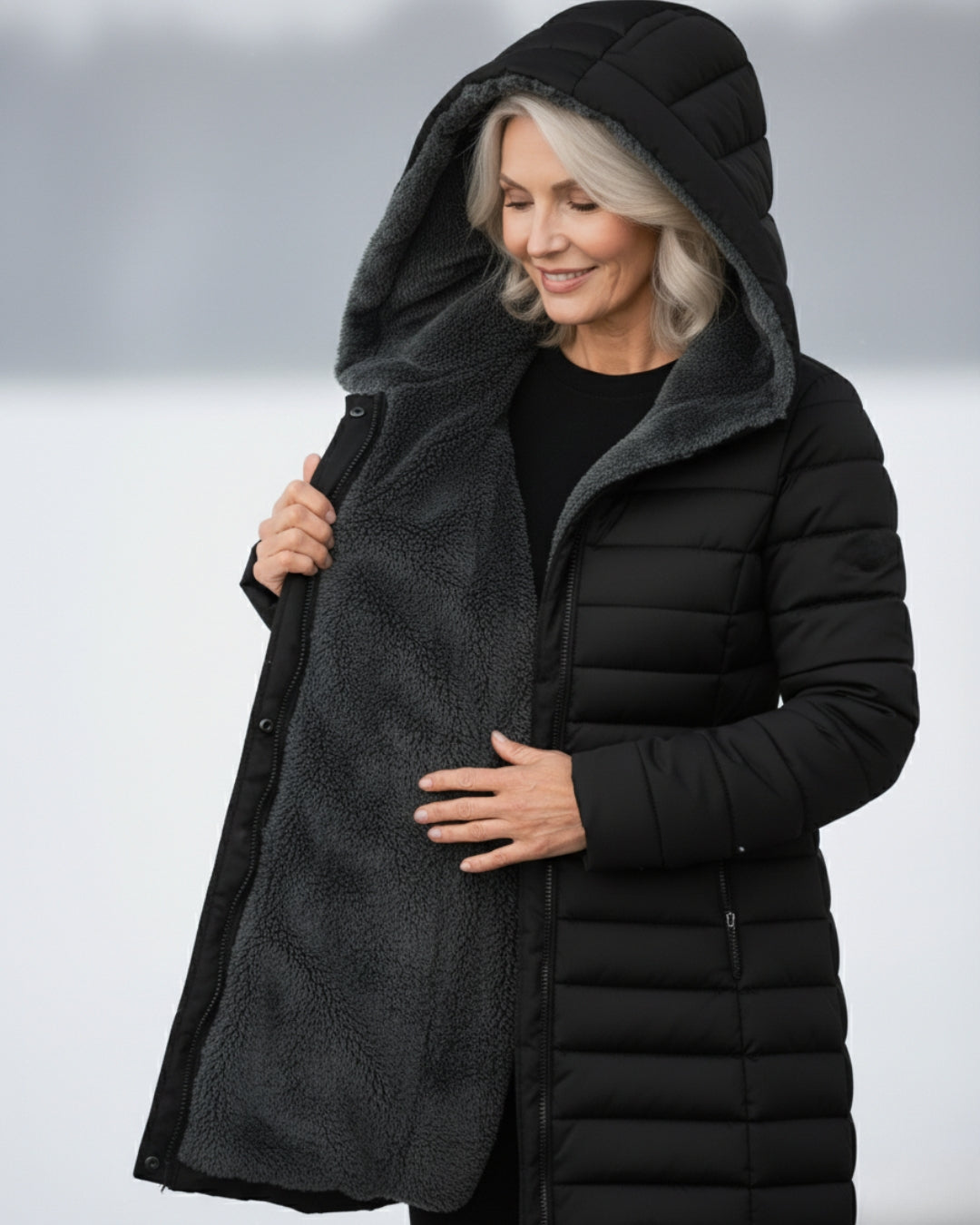 Elena – Gefütterte Winterjacke mit Kapuze