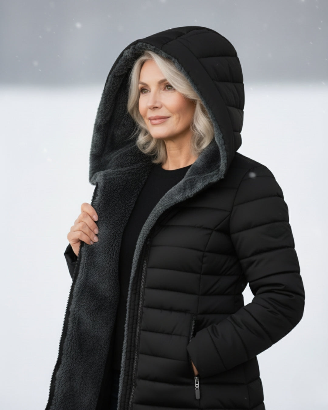 Elena – Gefütterte Winterjacke mit Kapuze