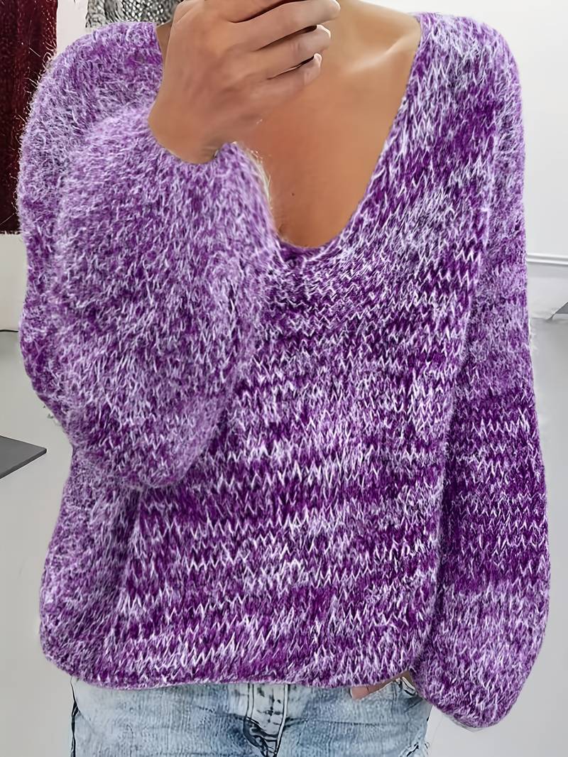 Noa – Strickpullover mit V-Ausschnitt