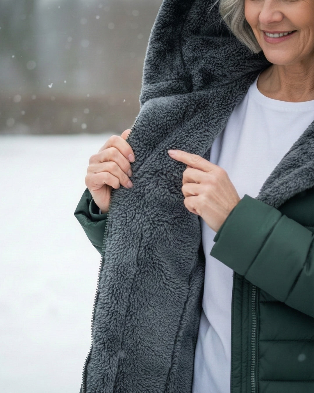 Elena – Gefütterte Winterjacke mit Kapuze