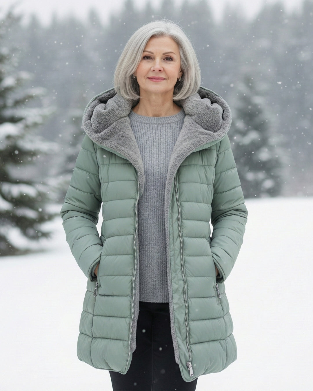 Elena – Gefütterte Winterjacke mit Kapuze