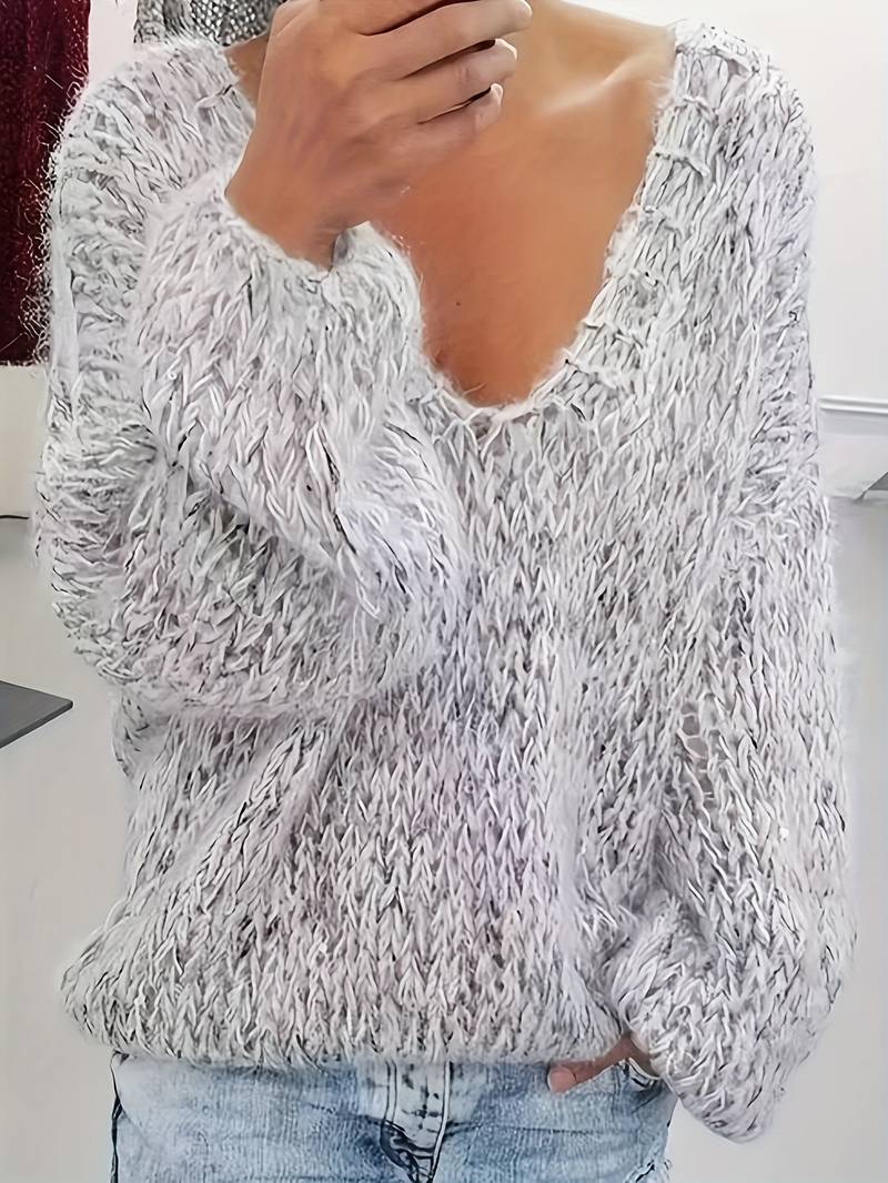 Noa – Strickpullover mit V-Ausschnitt